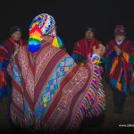 Andean people in ceremony to Pachamama