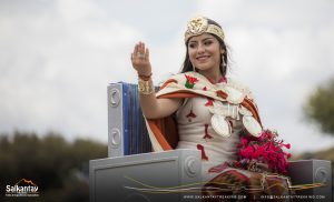 Inca queen greeting in Warachikuy ceremony