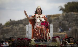 Inca queen in Warachikuy ceremony