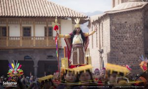 Inka king in Warachikuy ceremony