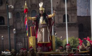 The Incan king in Warachikuy ceremony
