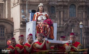Inca queen procession in Warachikuy ceremony