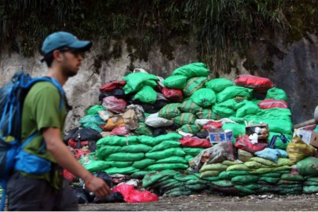 Garbage in Machu Picchu