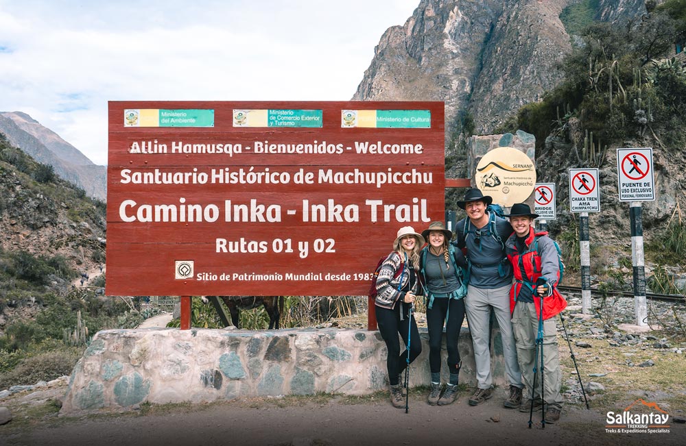 Start of the Inca Trail at km 82