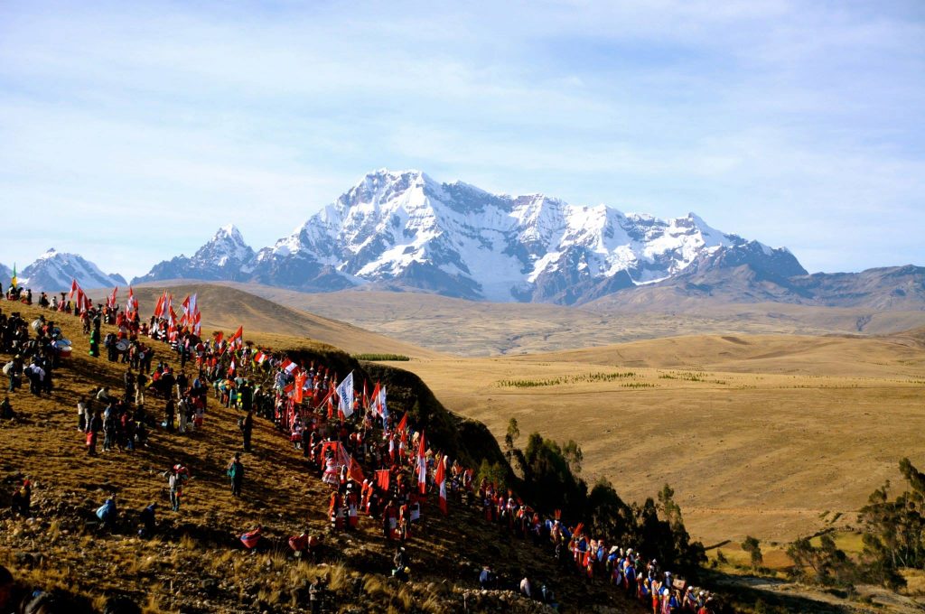 Ausangate mountain and people 