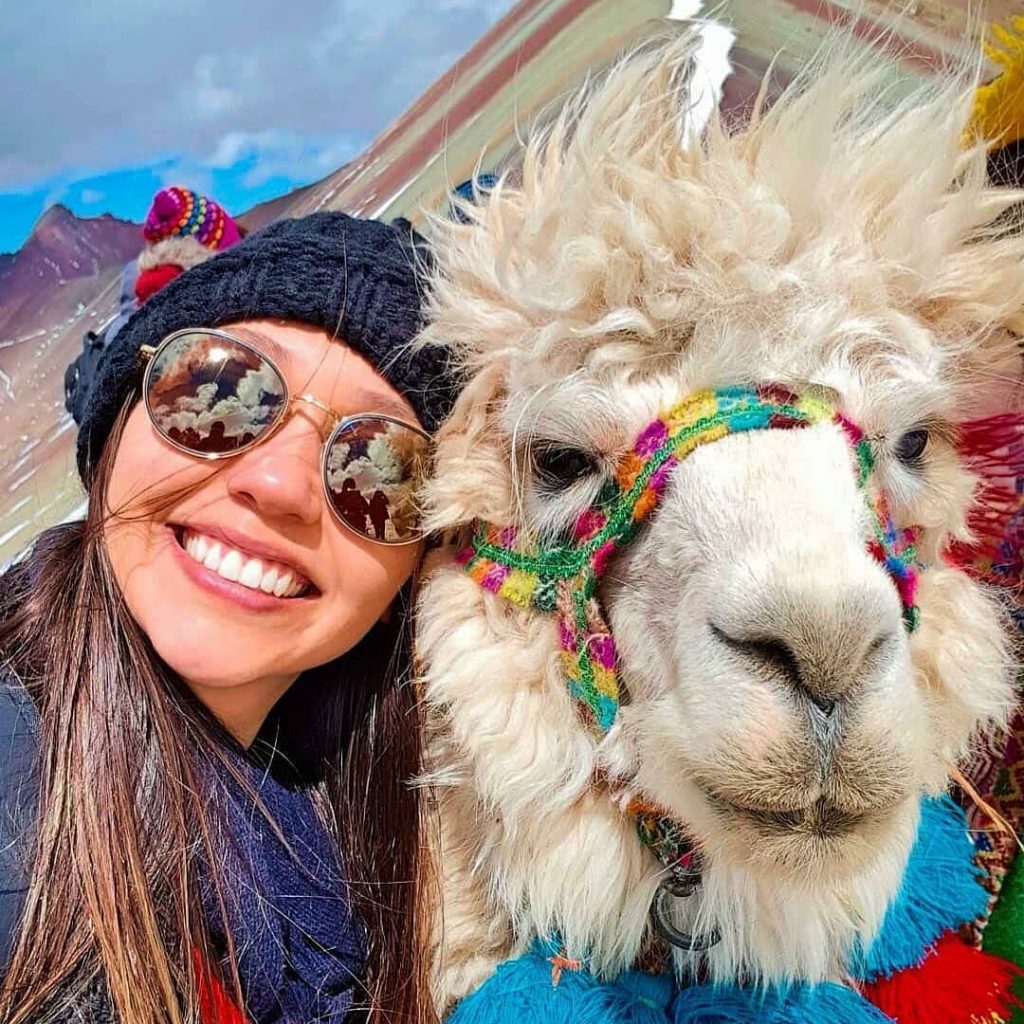 Girl and a llama