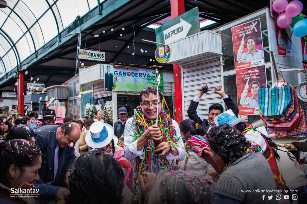 Wanchaq district mayor celebrating festivity