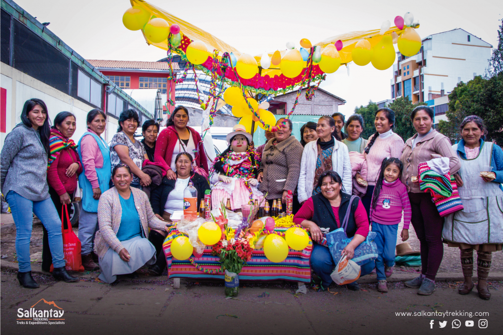 Happy women celebrating festivity of comadres