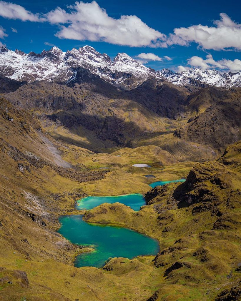 Panoramic photo of the wonderful landscape of the Lares route.