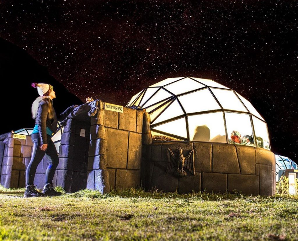 Sky camp at night
