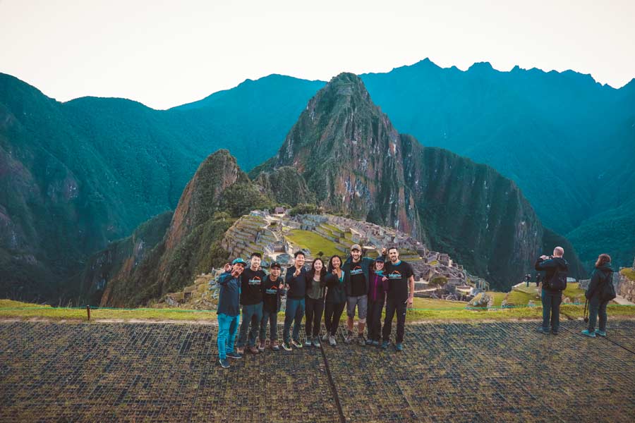 Group of tourist in Machu Picchu