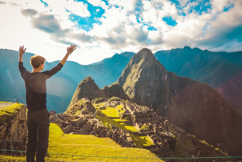 Tourist and Machu Picchu