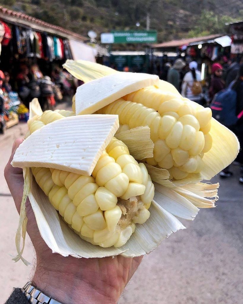 Corn with cheese are a fusion of flavor, sweet and salty