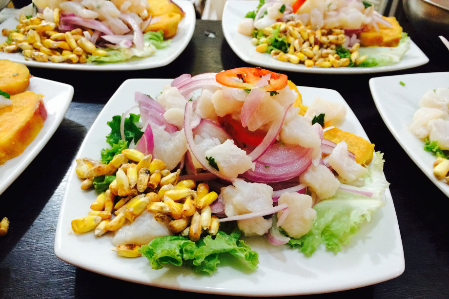 ceviche made fresh fish cooked just lemon juice