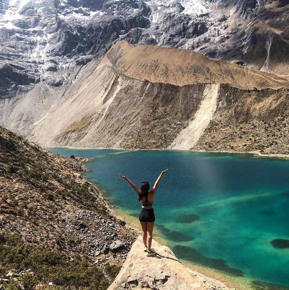 See it before the crowds arrive in Humantay Lake