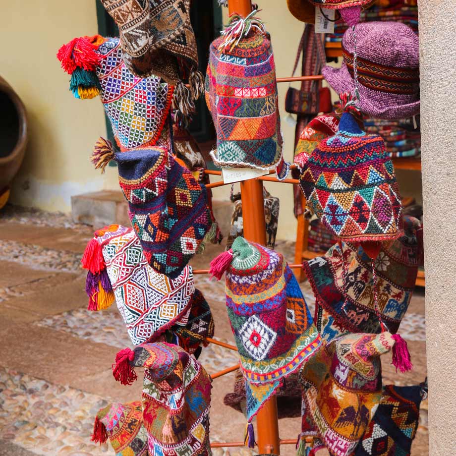 Hats or chullos in Cusco