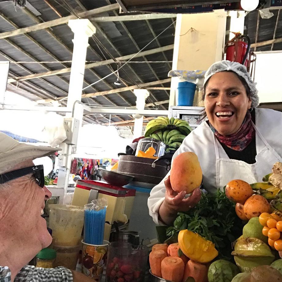 Practice your Spanish in markets like San Pedro market