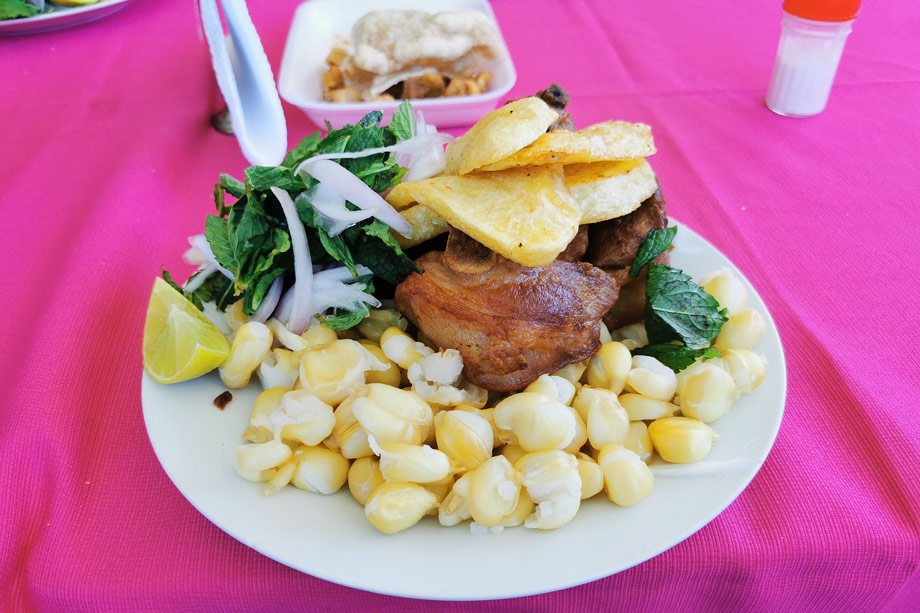 Try Some Traditional Food, chicharron, pork