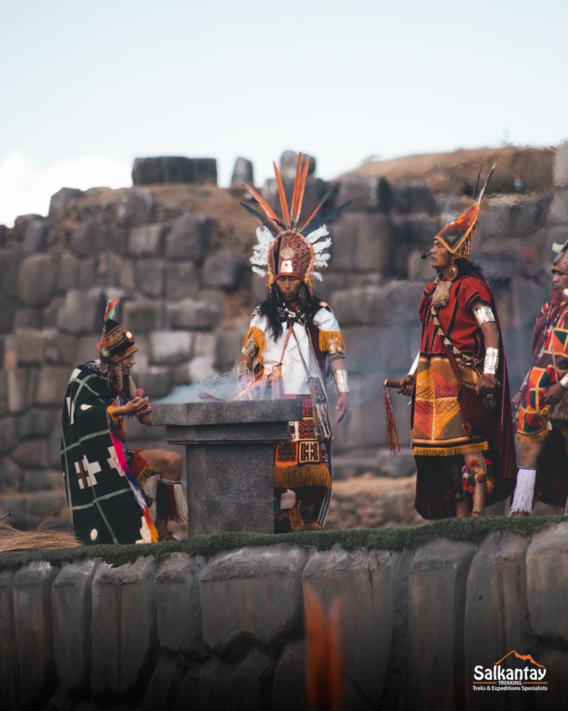 Andean ceremony at the Inti Raymi festival