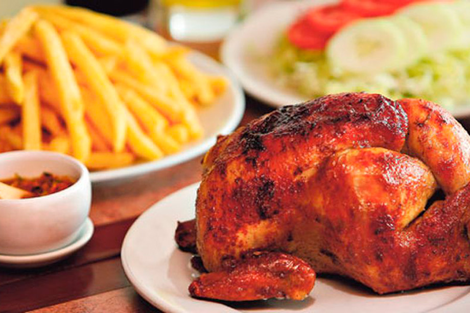 Pollo a la Brasa, chicken with potatoes
