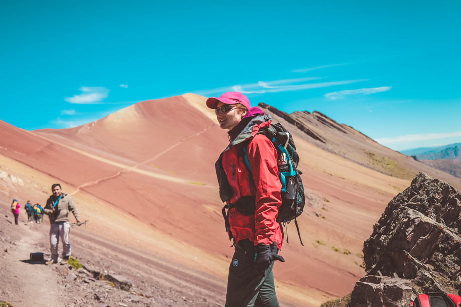 Tourist in Vinicunca