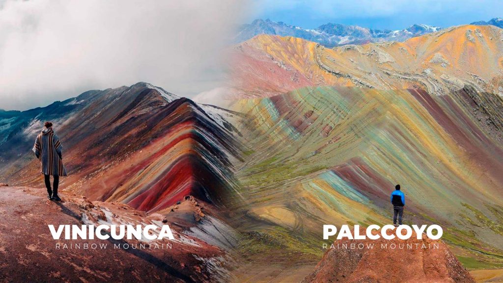 Vinicunca Rainbow Mountain vs Palccoyo Rainbow Mountain