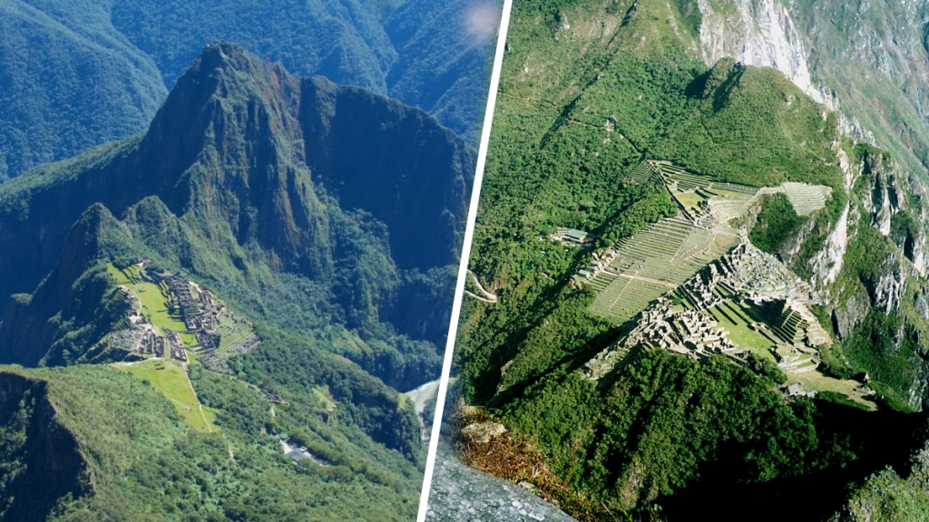 Between Machu Picchu Mountain and Huayna Picchu