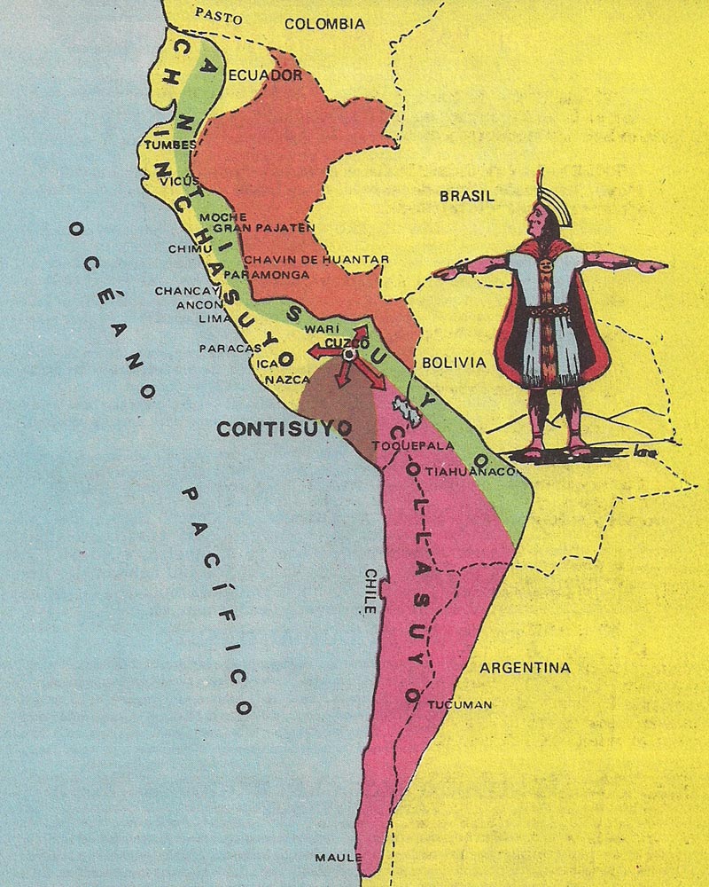 Map Qhapaq Ñan or Inca Trail