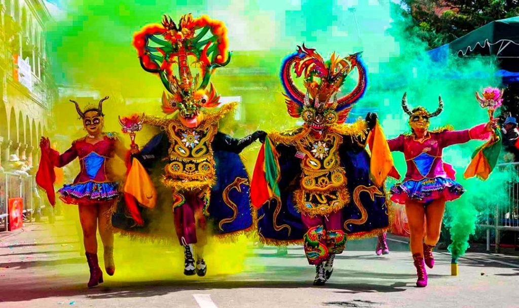 Carnival celebration in Puno Candelaria celebration diablada dance