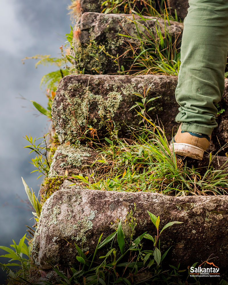 Stone paths to Wayna Picchu