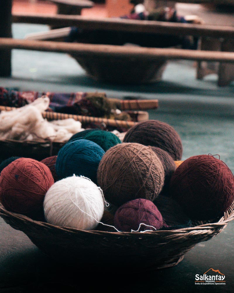balls of naturally dyed wool