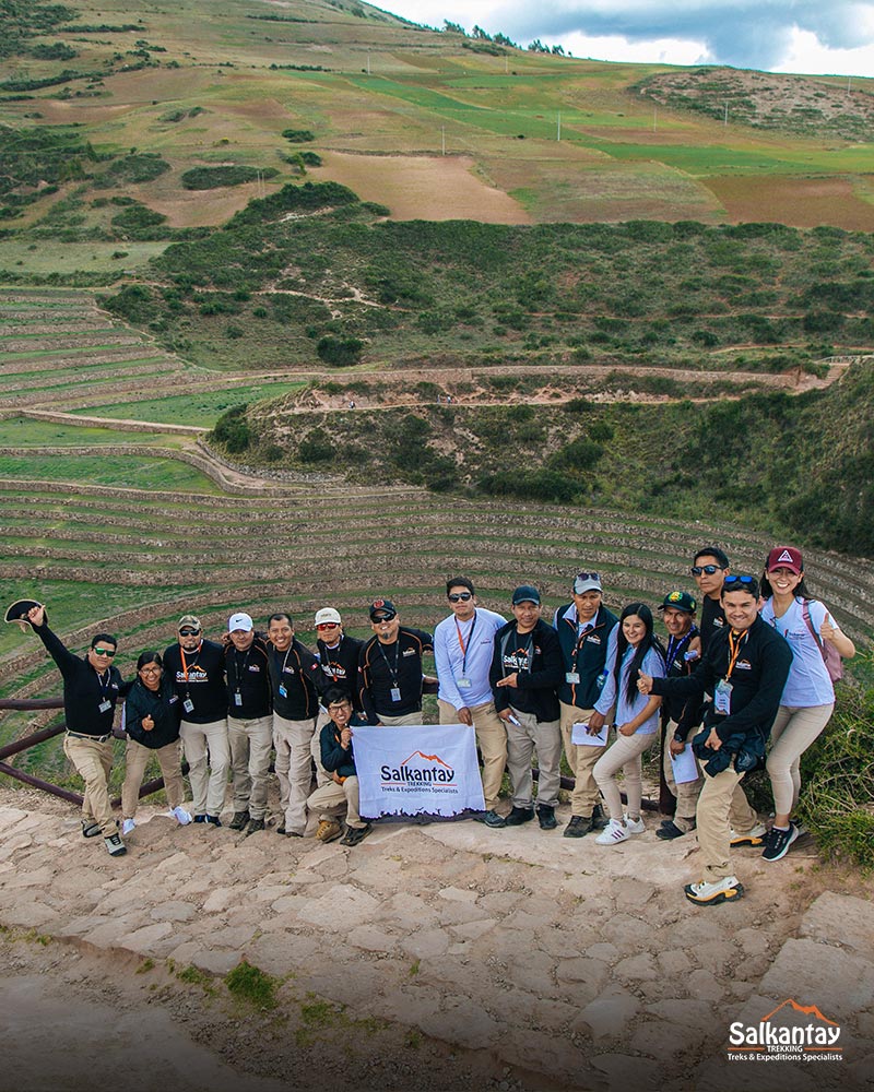 Group of guides at the archaeological site of Moray