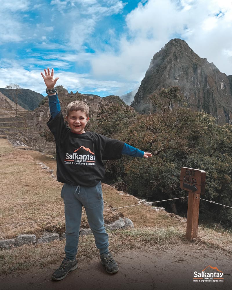 Boy with pole from Salkantay Trekking in Machu Picchu