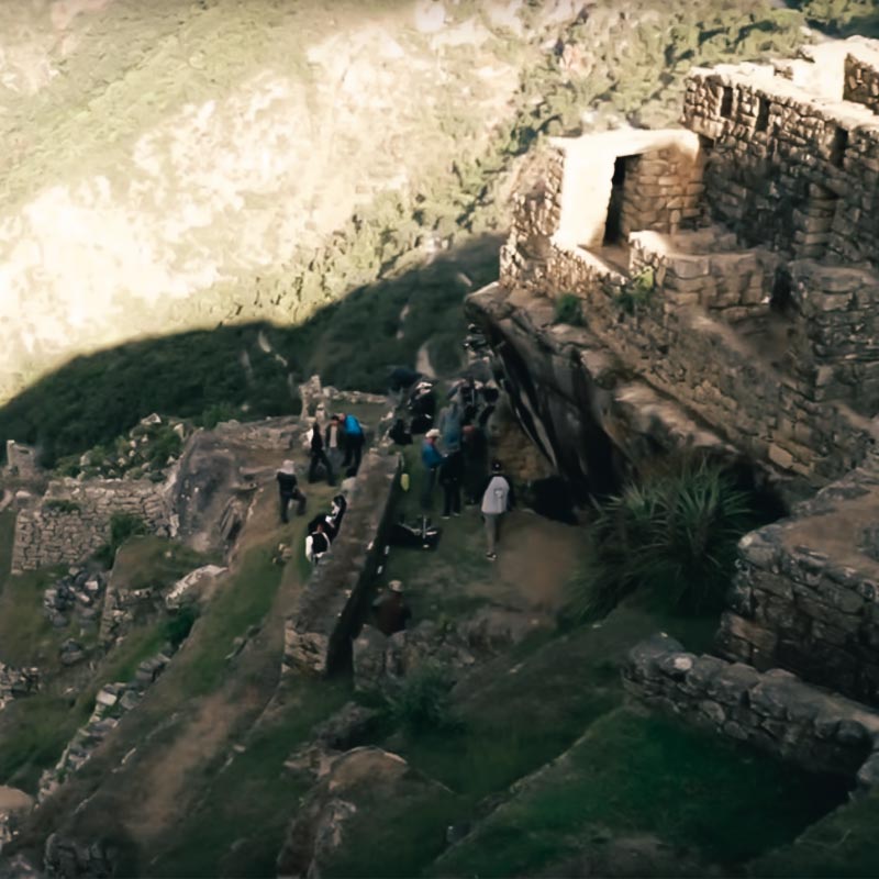 Recording the movie Transformers in Machu Picchu