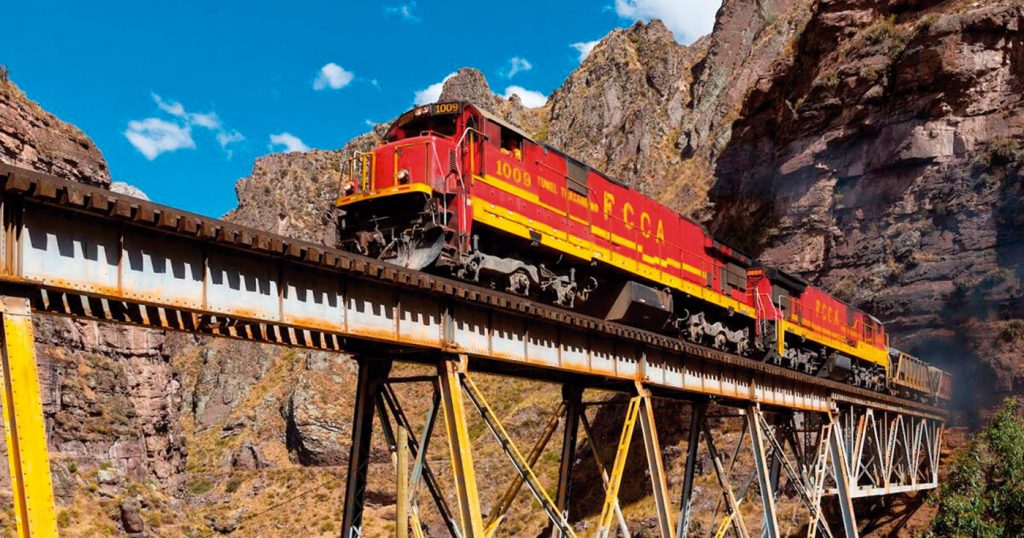 Huancayo Train on the Central Andean Railway Peru