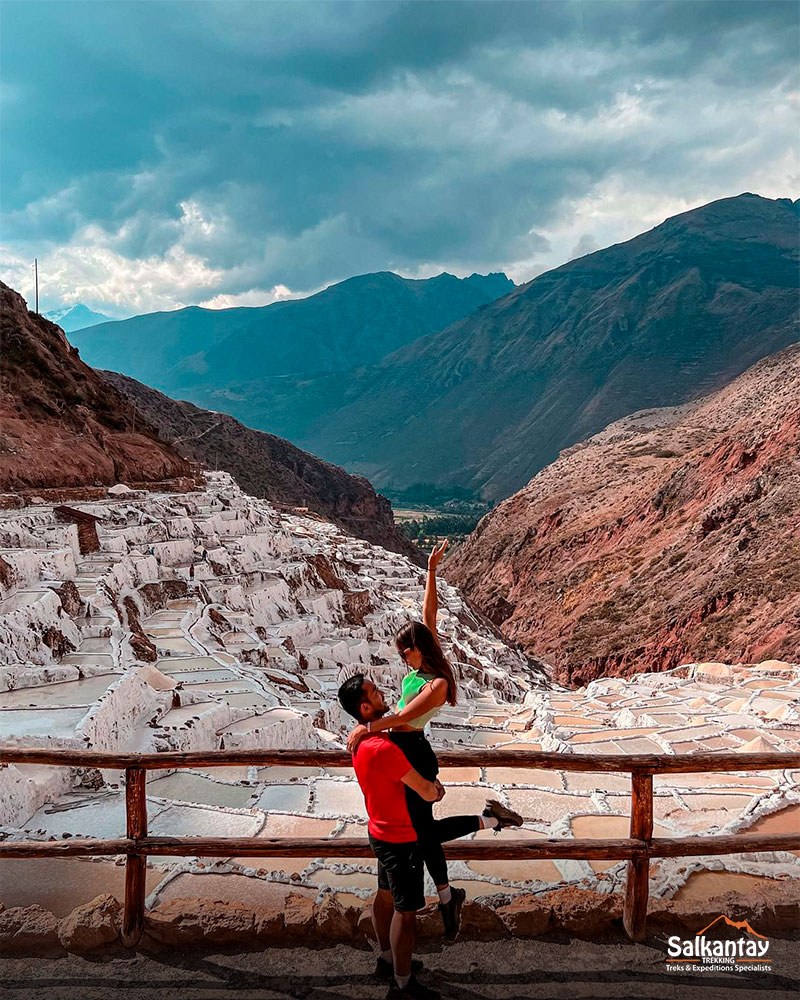 Couple in the Salt Mines of Maras