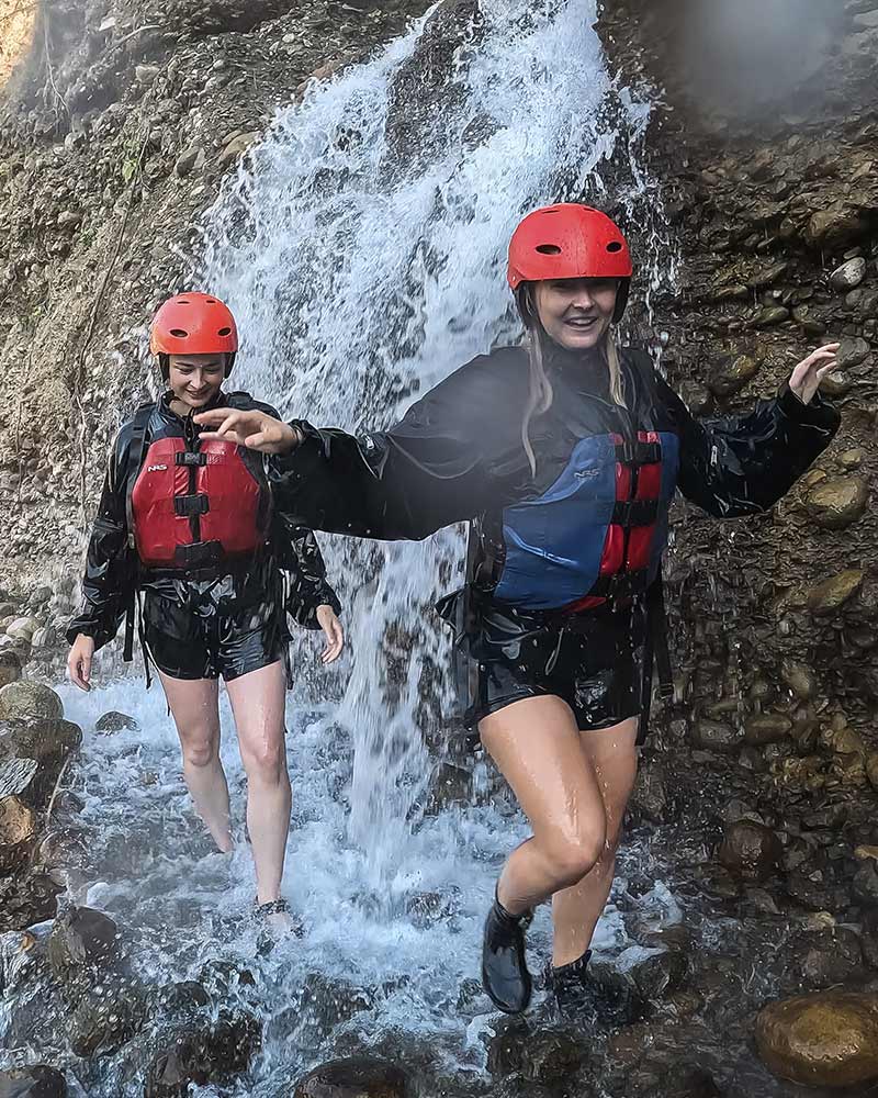 Tourists before going rafting on the Inca Jungle Trek