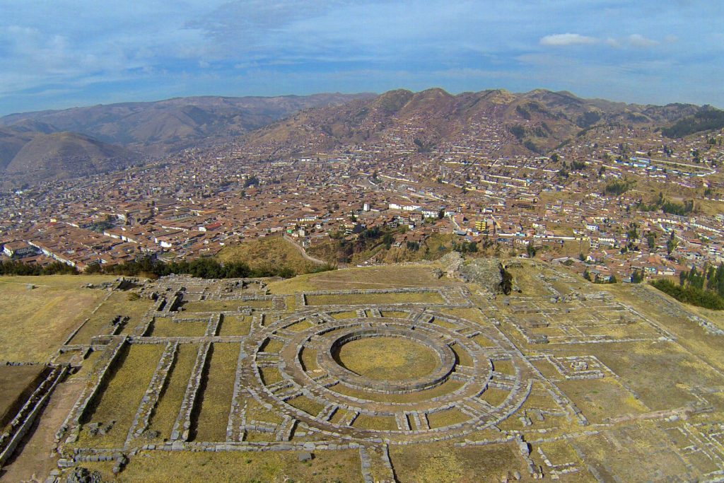 Panoramic photo of Muyuq Marka in Sacsayhuamán