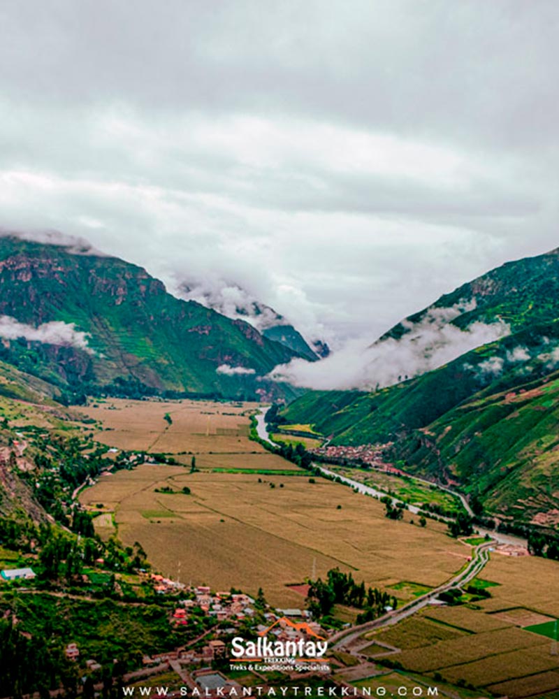 Panoramic view of the sacred valley of the incas
