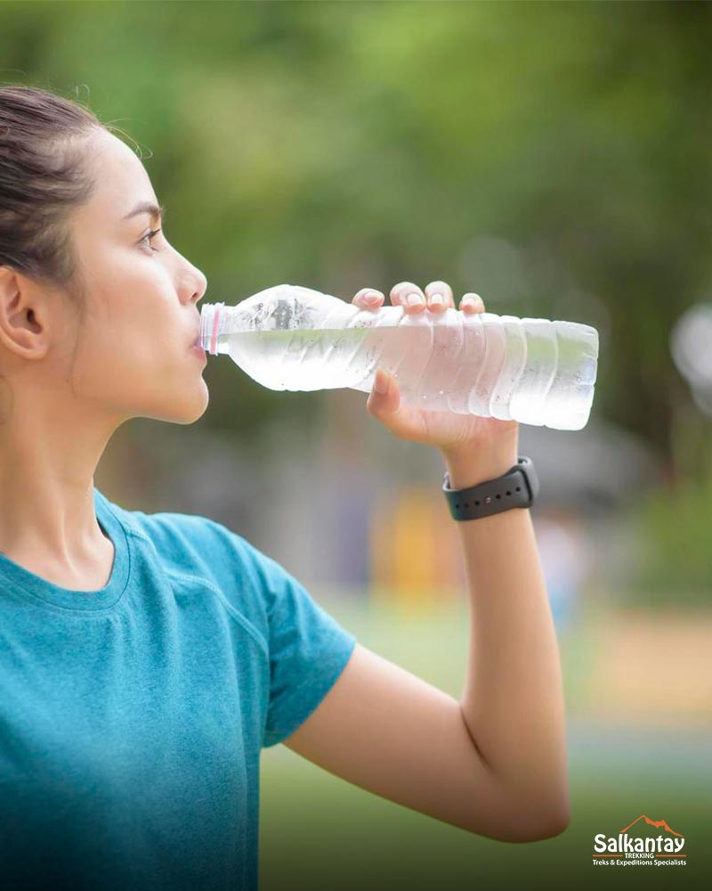 Woman drinking water