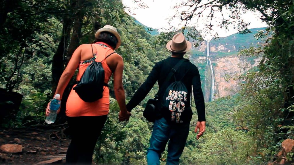 COUPLE WALKING TO WATERFALL - GOCTA, CHACHAPOYAS