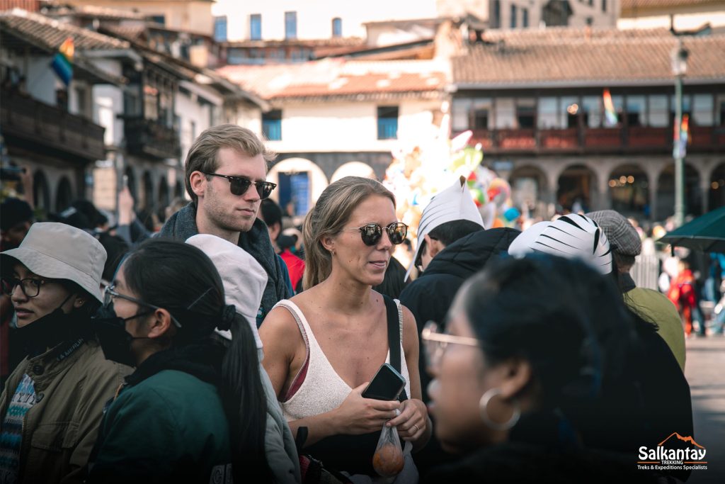 Tourists at the Corpus Christi festival