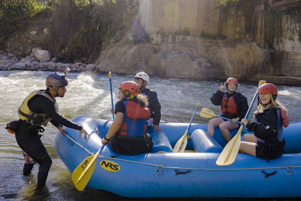 Group going rafting in Inca Jungle