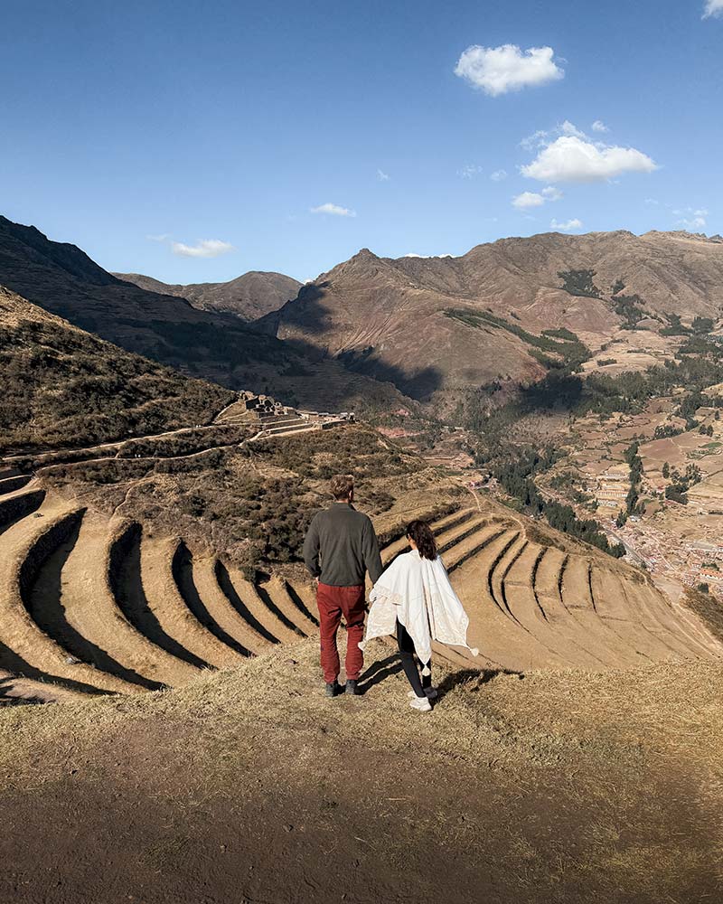 Couple in Moray in the Sacred Valley of the Incas