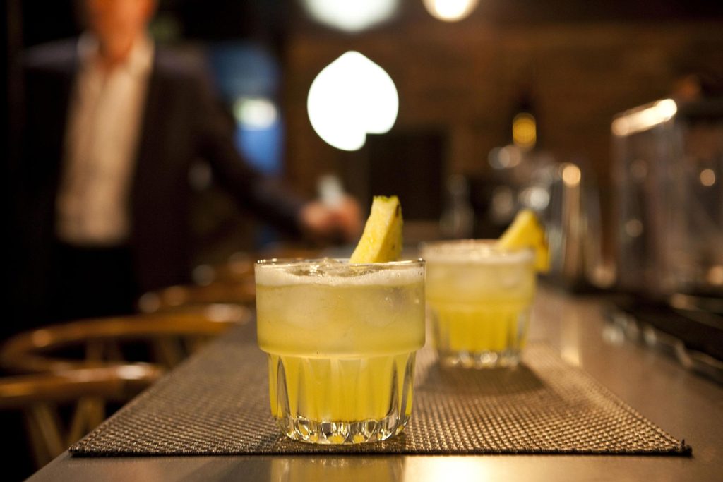 Pisco Sour glasses in Cusco