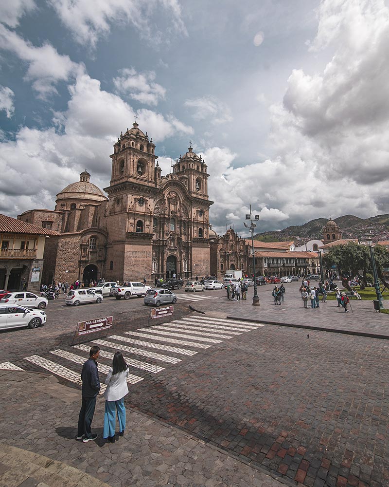 Cusco's Main Square during the dry season