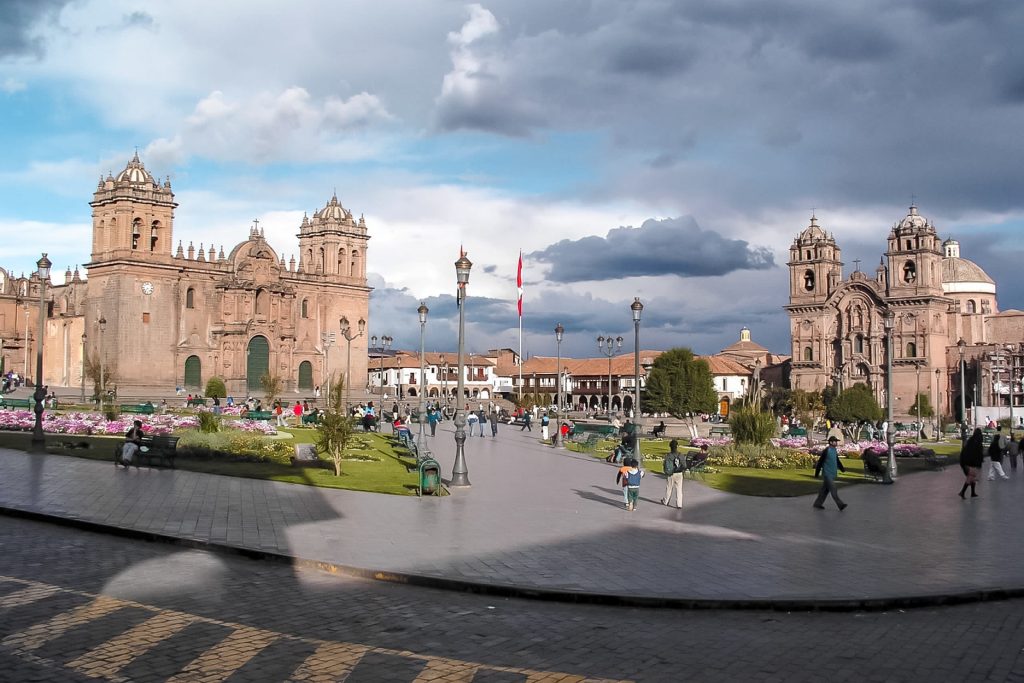 Panoramic photo of Cusco's main square