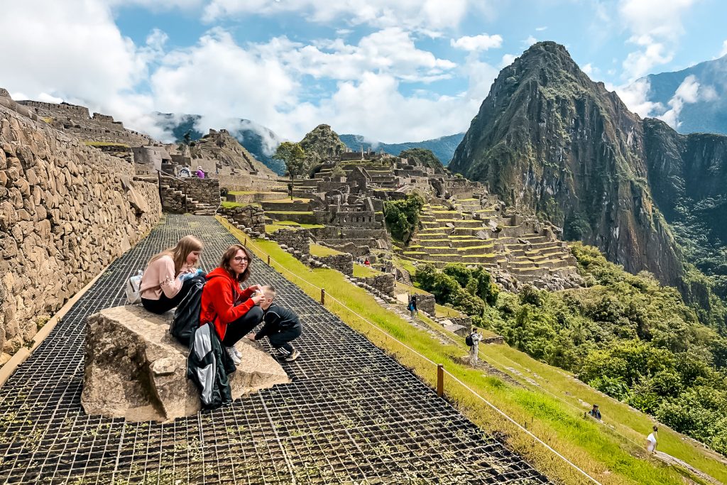 Photo from the lower terrace of Machu Picchu