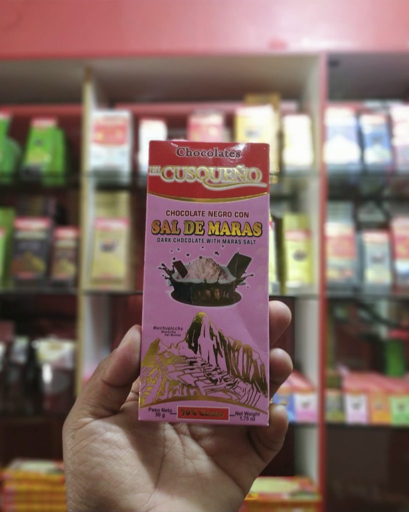 Dark chocolate with Maras salt
