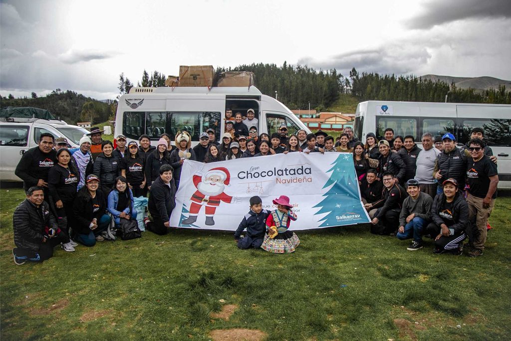 Christmas chocolate party organized by the Salkantay Trekking team